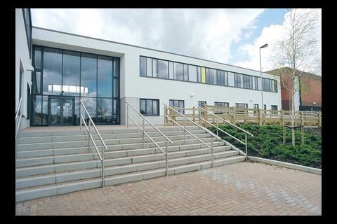 Oriel high school, Crawley, West Sussex. Concrete offers a robust yet attractive solution.
